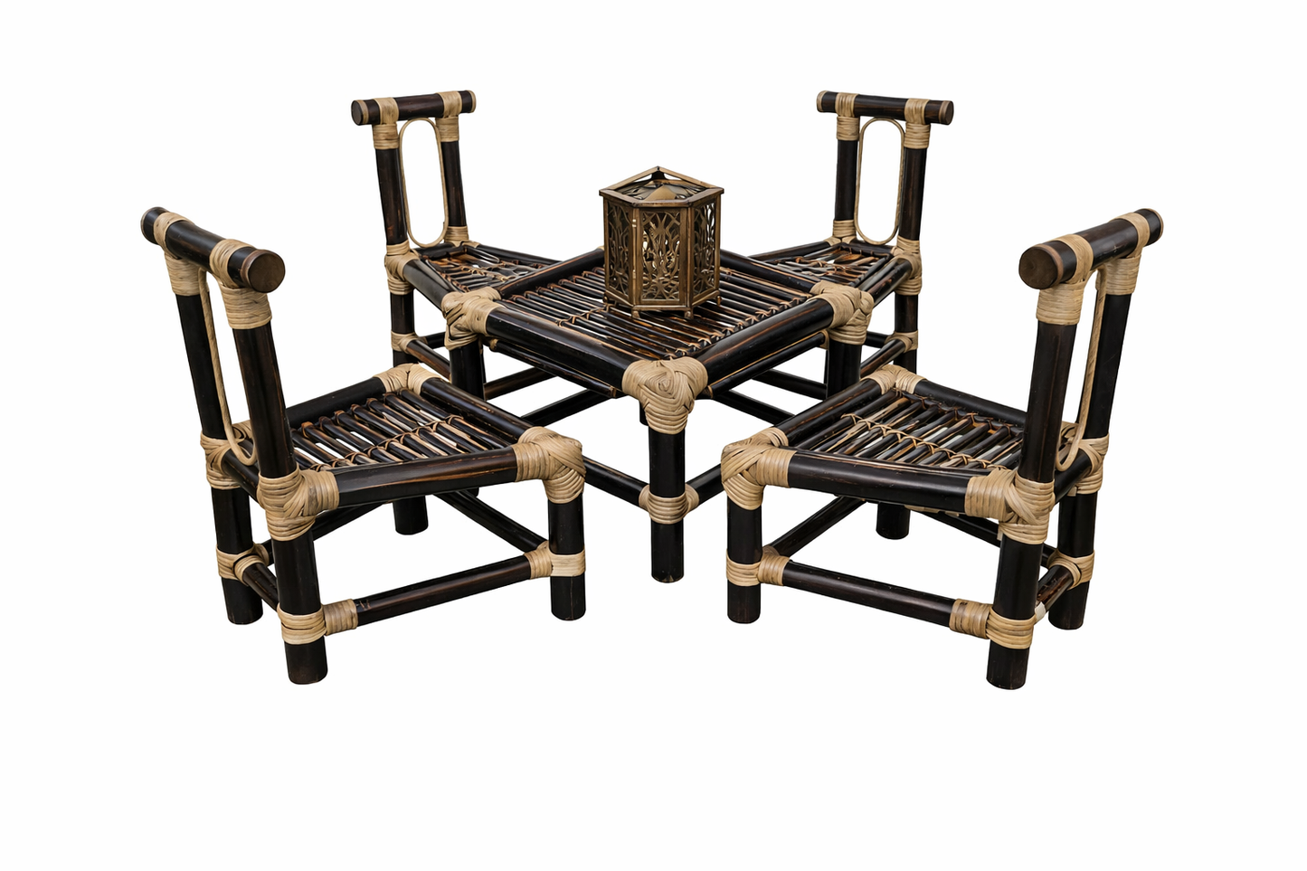 Bamboo Table and 4 chair set