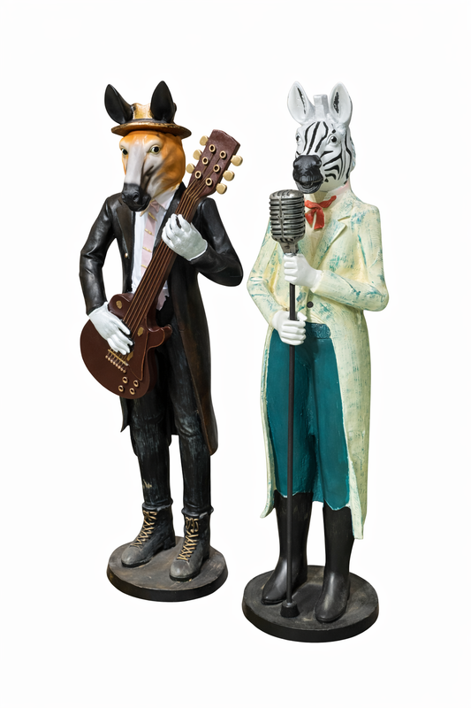 Band Animal Floor Ornaments, Home Decorations, Resin Crafts, 32X29x120cm (2P)